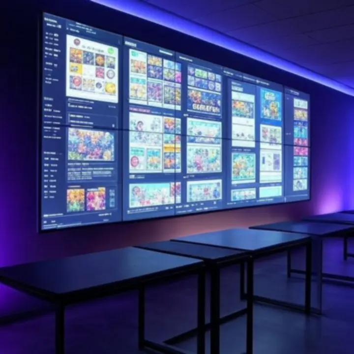 Informatiedashboards met gaming-statistieken en infographics