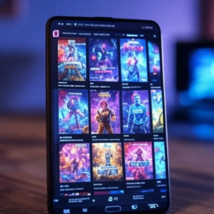 Voorbeeld van directe gamezoekresultaten met covers en scores