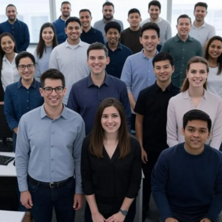 Spellino-reviewteam in een studio-omgeving met gaming-rigs en neonverlichting.